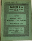 Glendining & Co. Catalogue of an important collection of German Thalers, Austrian gold & silver coins. Also a fine collection of English & Scottish co...