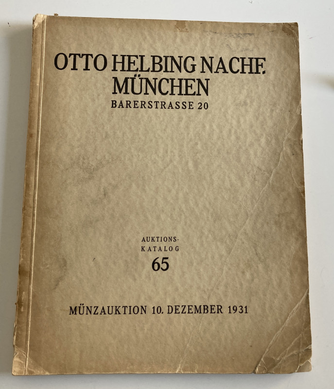 Helbing O. Nachf., Auktion 65, München, 10 Dezember 1931. Slg. Buchenau. Mittela...