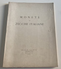 Ratto M. Monete di Zecche Italiane. Milano 01-02-03 Aprile 1965. Softcover, lots 855, 34 b/w plates. With estimate price list . Good condition.