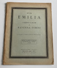 Ratto R. Fixed price list. XVIII. Emilia comprese le Zecche di Ravenna – Rimini. Milano 1936. Softcover, pp. 19, lots 748, 4 b/w plates. Partially loo...