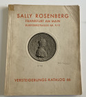 Rosenberg S. Katalog No. 66. Sammlung von Gold-und Silbermunzen und Medaillen. Frankfurt 10 Juni 1929. Softcover, pp. 170, lots 3194, 14 b/w plates. W...