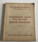 Rosenberg S. Katalog No. 68 Mittelrheinische Munzen und Medaillen Deutsche Ehrenzeichen. Frankfurt 25 Novembre 1929. Softcover, pp. 188, lots 2167, 23...