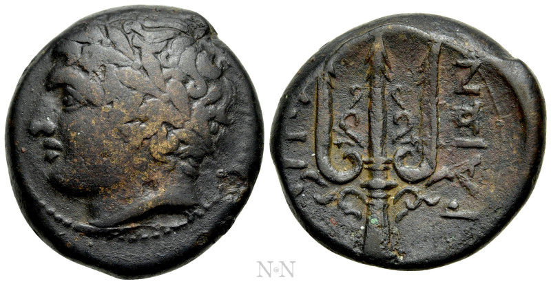 SICILY. Lipara. Ae (Circa 304-252 BC). 

Obv: Laureate head of Apollo left.
R...