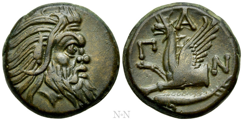 CIMMERIAN BOSPOROS. Pantikapaion. Ae (Circa 310-304/3 BC). 

Obv: Bearded head...