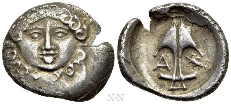 THRACE. Apollonia Pontika. Tetrobol (425-375 BC). 

Obv: Facing gorgoneion.
R...