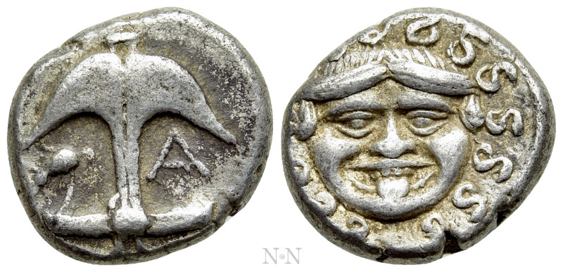 THRACE. Apollonia Pontika. Drachm (Late 5th-4th centuries BC).

Obv: Upright a...