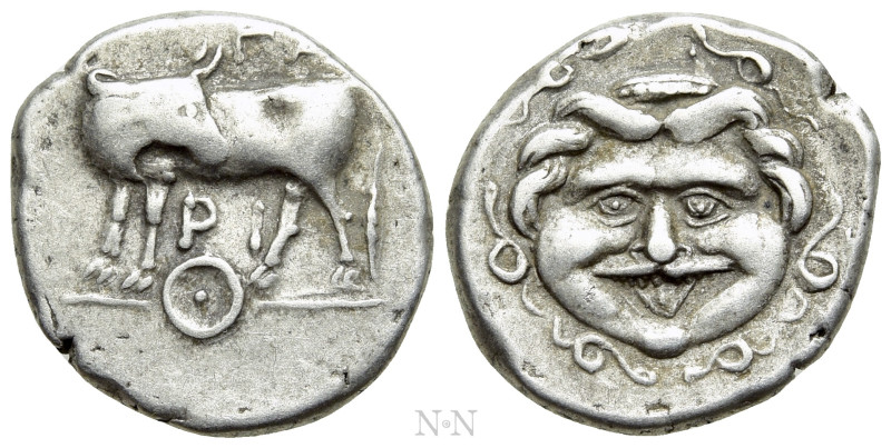 MYSIA. Parion. Hemidrachm (4th century BC).

Obv: ΠΑ / ΡΙ.
Bull standing left...