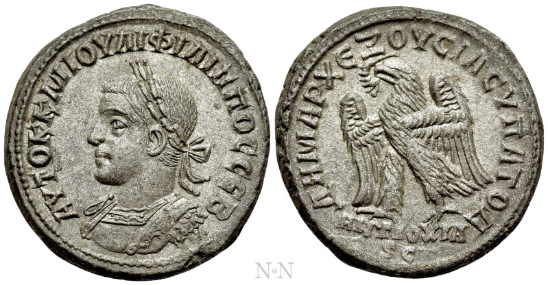 SELEUCIS & PIERIA. Antioch. Philip II (247-249). Tetradrachm. 

Obv: AYTOK K M...