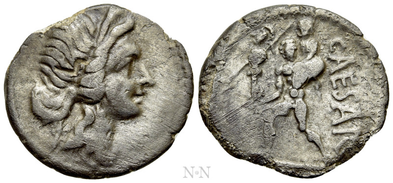 JULIUS CAESAR. Denarius (48-47 BC). Military mint traveling with Caesar in North...