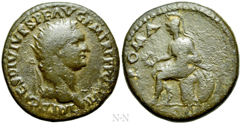 DOMITIAN (81-96). Dupondius. Latin mint in Thrace. 

Obv: IMP D CAES DIVI VESP...