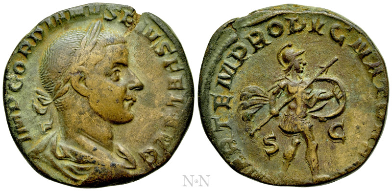 GORDIAN III (238-244). Sestertius. Rome. 

Obv: IMP GORDIANVS PIVS FEL AVG. 
...