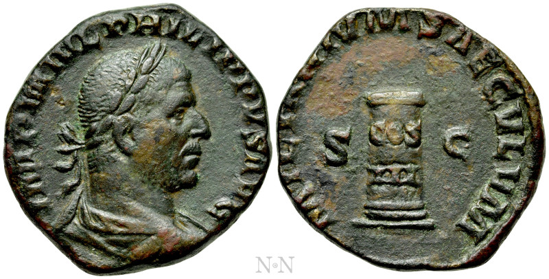 PHILIP I 'THE ARAB' (244-249). Sestertius. Rome. Saecular Games/1000th Anniversa...