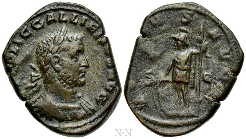 GALLIENUS (253-268). Sestertius. Rome. 

Obv: IMP C P LIC GALLIENVS AVG. 
Lau...