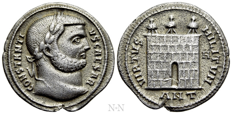 CONSTANTIUS I (Caesar, 293-305). Argenteus. Antioch. 

Obv: CONSTANTIVS CAESAR...