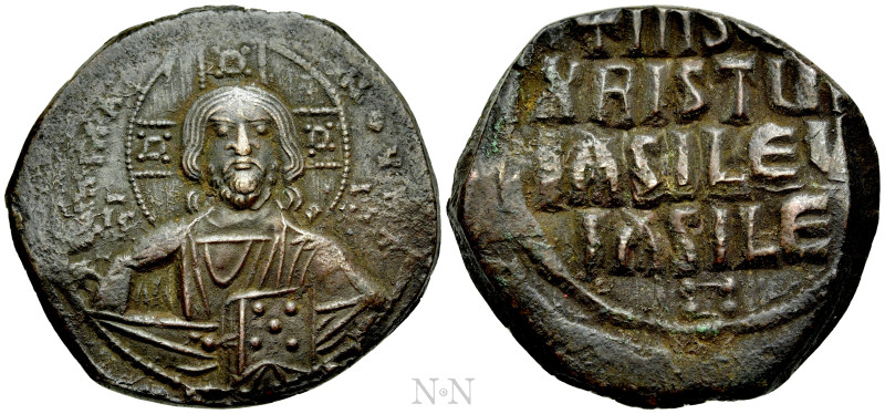 ANONYMOUS FOLLES. Class A3. Attributed to Basil II & Constantine VIII (1020-1028...