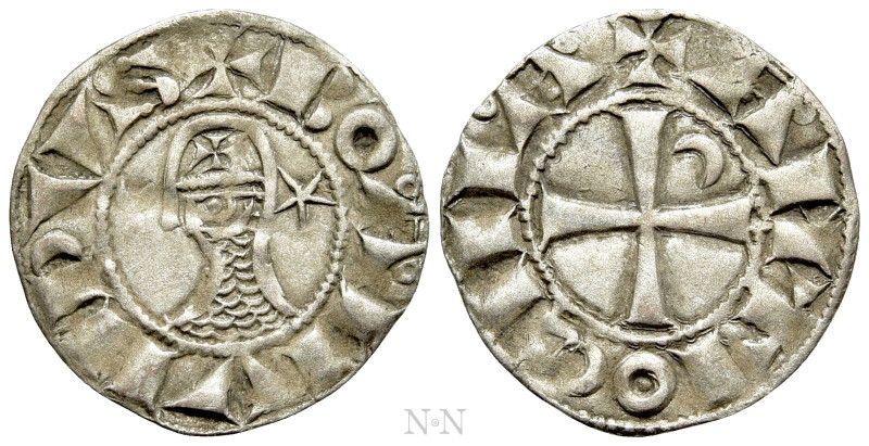 CRUSADERS. Antioch. Bohemund IV or V (1201-1251). Denier. 

Obv: + BOAMVNDVS. ...