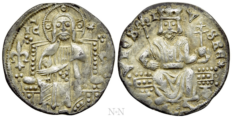 SERBIA. Stefan Uroš II Milutin (King, 1282-1321). Dinar. 

Obv: IC - XC. 
Chr...