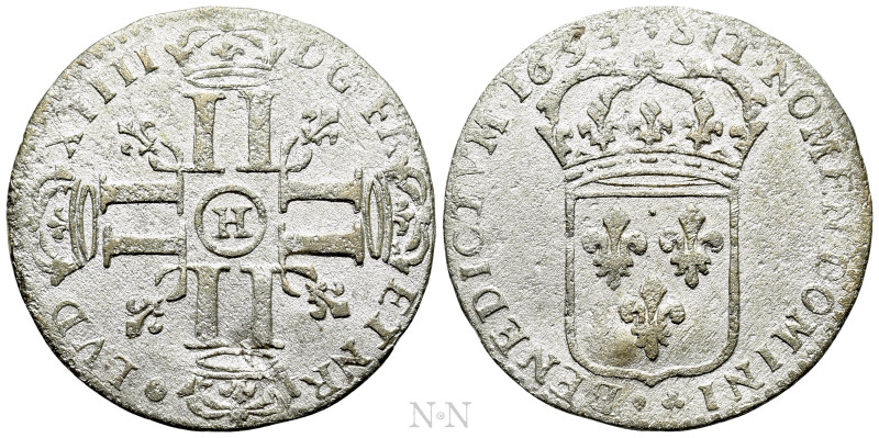 FRANCE. Louis XIV (1643-1715). Quinzain aux huit (1693-H). La Rochelle. 

Obv:...