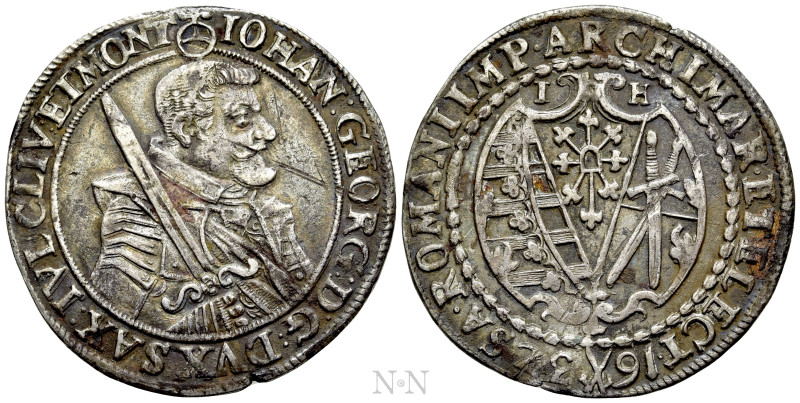 GERMANY. Saxony. Johann Georg I (1615-1656). 1/4 Taler (1632-HI). 

Obv: IOHAN...