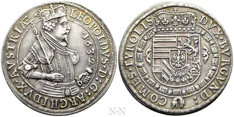 HOLY ROMAN EMPIRE. Leopold V (Archduke, 1619-1632). Taler (1632). Hall. 

Obv:...