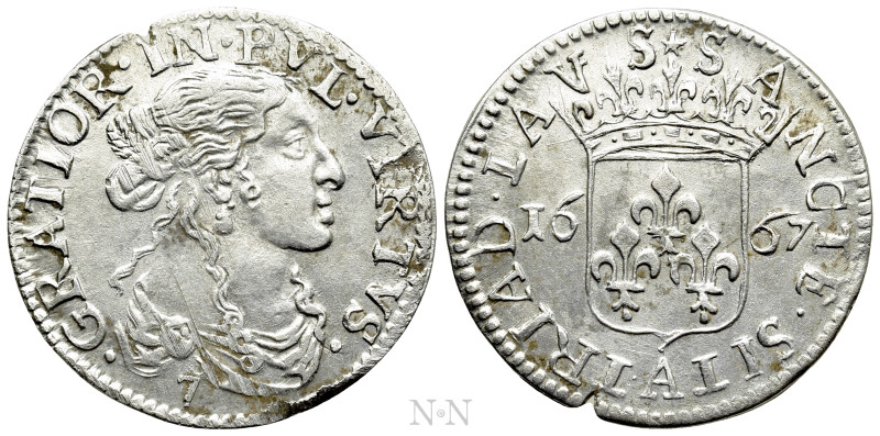 ITALY. Loano. Violante Doria Lomellini (1654-1671). Luigino (1667). 

Obv: GRA...