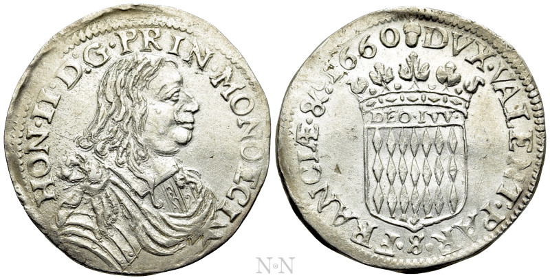 MONACO. Honoré II (1604-1662). 5 Sols (1660). 

Obv: HON II D G PRIN MONOECI. ...