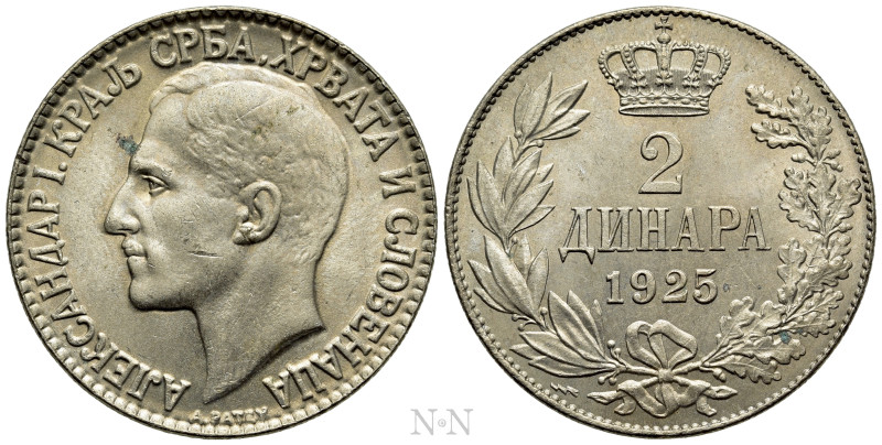 YUGOSLAVIA. Alexander I (1929-1934). 2 Dinara (1925). Poissy. 

Obv: АЛЕКСАНДА...