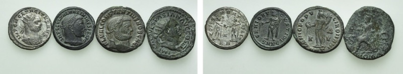 4 Roman Coins. 

Obv: .
Rev: .

. 

Condition: See picture.

Weight: g....