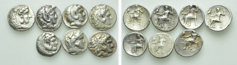 7 Tetradrachms of the Macedonian Kings. 

Obv: .
Rev: .

. 

Condition: S...