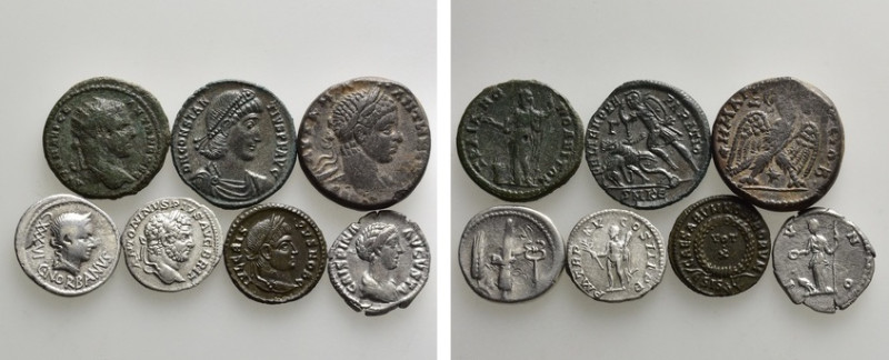 7 Roman Coins. 

Obv: .
Rev: .

. 

Condition: See picture.

Weight: g....