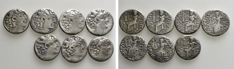 7 Tetradrachms of Philip I Philadelphos. 

Obv: .
Rev: .

. 

Condition: ...