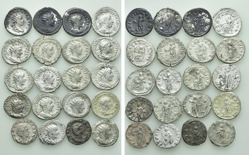 20 Antoniniani. 

Obv: .
Rev: .

. 

Condition: See picture.

Weight: g...