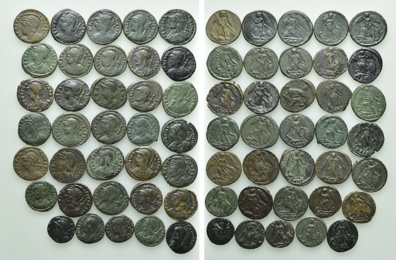 35 Folles; URBS ROMA and CONSTANTINOPOLIS Types. 

Obv: .
Rev: .

. 

Con...