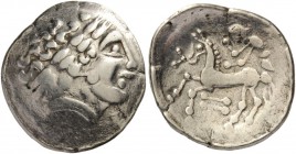CELTIC COINS 
 CENTRAL EUROPE 
 Helvetii . 2nd century BC. Scyphate stater (Electrum, 23mm, 7.03 g 2). Laureate head of Apllo to right, in Celtic st...