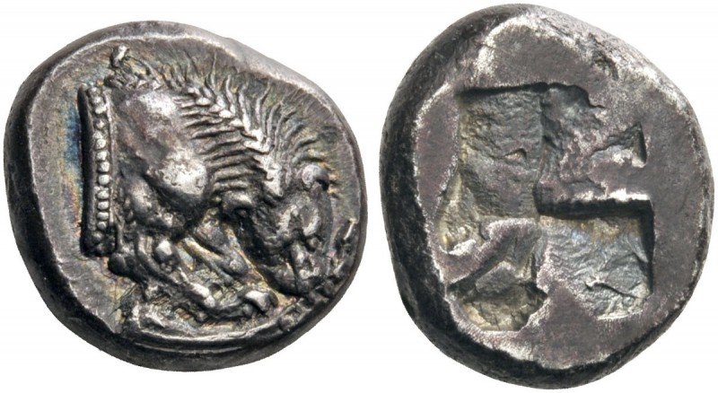 GREEK COINS 
 LUCANIA 
 Velia. Circa 535-510 BC. Drachm (Silver, 13mm, 3.89 g)...