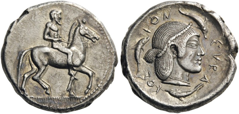 GREEK COINS 
 SICILY 
 Syracuse. Circa 470 BC. Didrachm (Silver, 20mm, 8.30 g ...