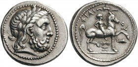 GREEK COINS 
 KINGS of MACEDON 
 Philip II, 359-336 BC. Tetradrachm (Silver, 25mm, 14.46 g 10), Amphipolis, struck c. 315/4-295/4. Laureate head of ...