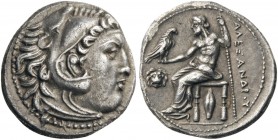 GREEK COINS 
 KINGS of MACEDON 
 Alexander III ‘the Great’, 336-323 BC. Drachm (Silver, 16mm, 4.11 g 1), uncertain mint in Asia Minor, c. 323-280. H...