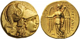 GREEK COINS 
 KINGS of MACEDON 
 Alexander III ‘the Great’, 336-323 BC. Stater (Gold, 17mm, 8.62 g 12), under Philip III, Sidon, year 12 (M) = 322/1...