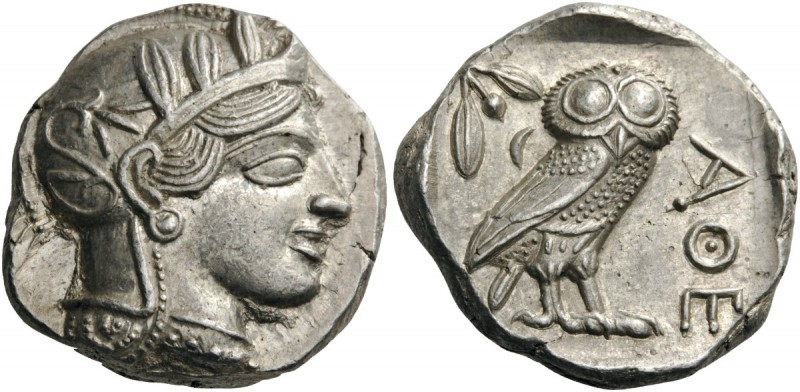 GREEK COINS 
 ATTICA 
 Athens. Circa 430s-420s BC. Tetradrachm (Silver, 23mm, ...