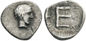 GREEK COINS 
 ARKADIA 
 Pallantion. Late 5th - early 4th centuries BC. Hemiobol (Silver, 8mm, 0.47 g 9). Bare head of the eponymous hero Pallas to r...