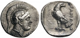 GREEK COINS 
 CRETE 
 Itanos. Circa 320-270 BC. Hemidrachm (Silver, 15mm, 2.71 g 12). Head of Athena to right, wearing a crested Attic helmet adorne...