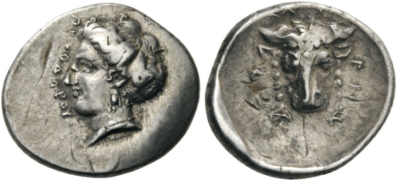 GREEK COINS 
 CRETE 
 Polyrhenion. Circa 320-270 BC. Hemidrachm (Silver, 17mm,...