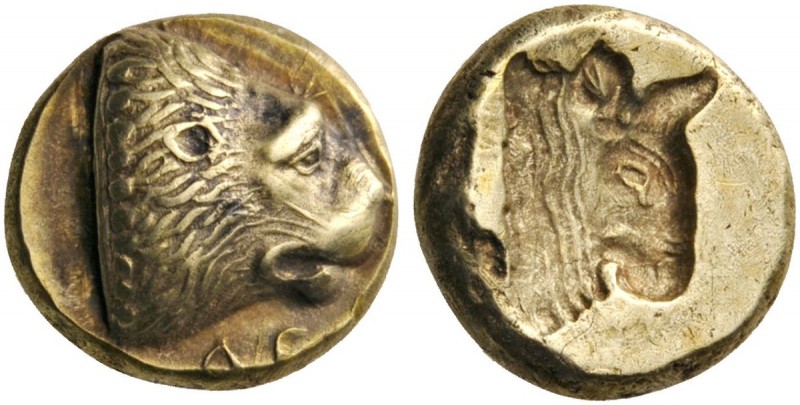 GREEK COINS 
 LESBOS 
 Mytilene. Circa 478-455 BC. Hekte (Electrum, 10mm, 2.48...