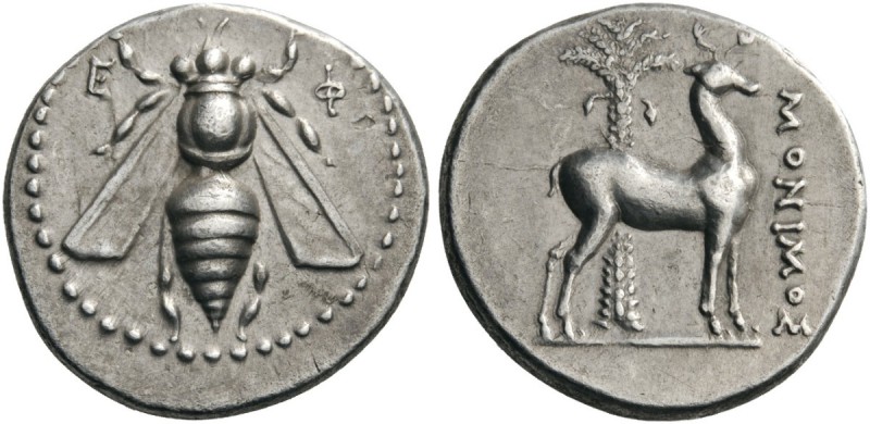 GREEK COINS 
 IONIA 
 Ephesos. Circa 202-150 BC. Drachm (Silver, 16mm, 4.15 g ...