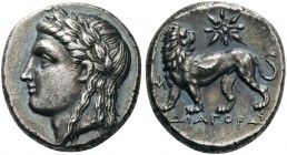 GREEK COINS 
 IONIA 
 Miletos. Circa 340-325 BC. Drachm (Silver, 14mm, 3.61 g 1), Diagoras. Laureate head of Apollo to left. Rev. ΔΙΑΓΟΡΑΣ Lion stan...