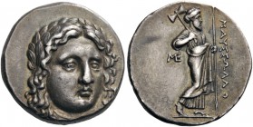 GREEK COINS 
 SATRAPS of CARIA 
 Maussolos, circa 377/6-353/2 BC. Tetradrachm (Silver, 22mm, 15.29 g 1), Halikarnassos. Laureate head of Apollo faci...