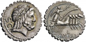 ROMAN AND BYZANTINE COINS 
 Q. Antonius Balbus, 83-82 BC. Denarius (Silver, 18mm, 4.04 g 6), Rome. Laureate head of Jupiter to right; behind neck, S ...