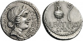 ROMAN AND BYZANTINE COINS 
 C. Cassius Longinus and L. Cornelius Lentulus Spinther, 43-42 BC. Denarius (Silver, 18mm, 3.95 g 6), mint moving with the...