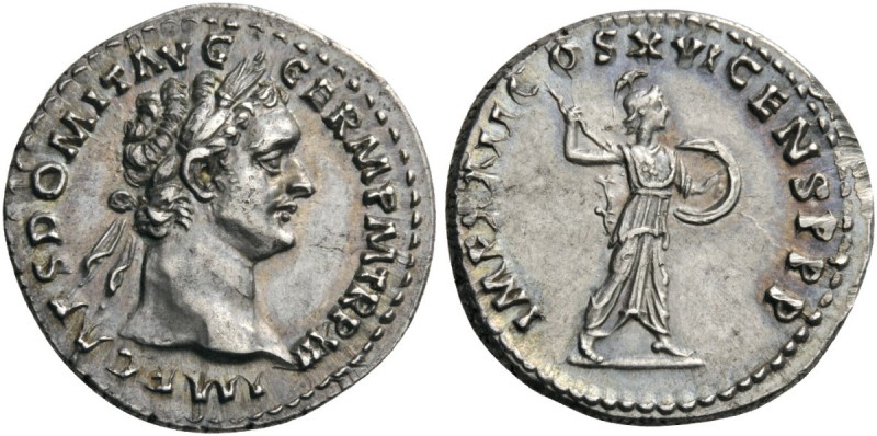 ROMAN AND BYZANTINE COINS 
 Domitian, 81-96. Denarius (Silver, 18mm, 3.41 g 7),...